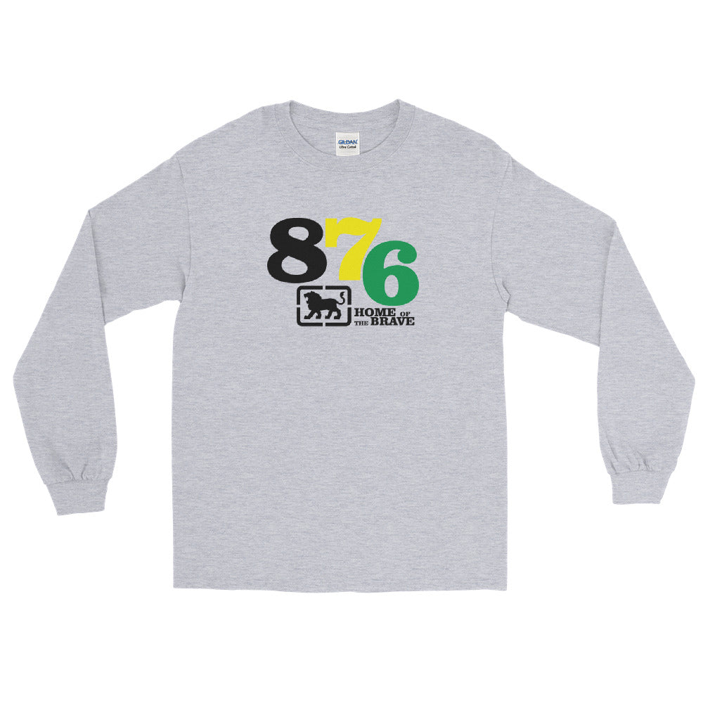 Jamaica Area Code Men’s Long Sleeve Shirt