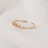 Minimalist thin Open Gold 12 Star Signs Finger Rings Birthday Friendship Jewelry Gift  Personality Custom Zodiac Rings For Women