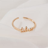 Minimalist thin Open Gold 12 Star Signs Finger Rings Birthday Friendship Jewelry Gift  Personality Custom Zodiac Rings For Women