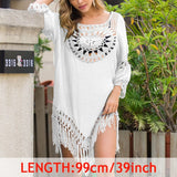 Sexy Tassel Cover Ups Tunic Swimsuit Beach Dress