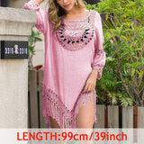 Sexy Tassel Cover Ups Tunic Swimsuit Beach Dress