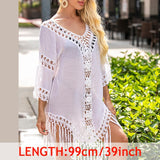 Sexy Tassel Cover Ups Tunic Swimsuit Beach Dress