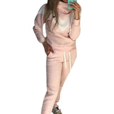 Women's Tracksuit 2 Piece Set Pullover Hoodie+Pants Sports Suit Female