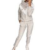 Women's Tracksuit 2 Piece Set Pullover Hoodie+Pants Sports Suit Female