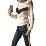 Women's Tracksuit 2 Piece Set Pullover Hoodie+Pants Sports Suit Female