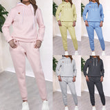 Women's Tracksuit 2 Piece Set Pullover Hoodie+Pants Sports Suit Female