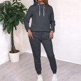 Women's Tracksuit 2 Piece Set Pullover Hoodie+Pants Sports Suit Female