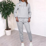 Women's Tracksuit 2 Piece Set Pullover Hoodie+Pants Sports Suit Female