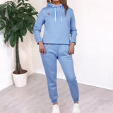 Women's Tracksuit 2 Piece Set Pullover Hoodie+Pants Sports Suit Female