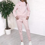 Women's Tracksuit 2 Piece Set Pullover Hoodie+Pants Sports Suit Female