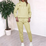 Women's Tracksuit 2 Piece Set Pullover Hoodie+Pants Sports Suit Female